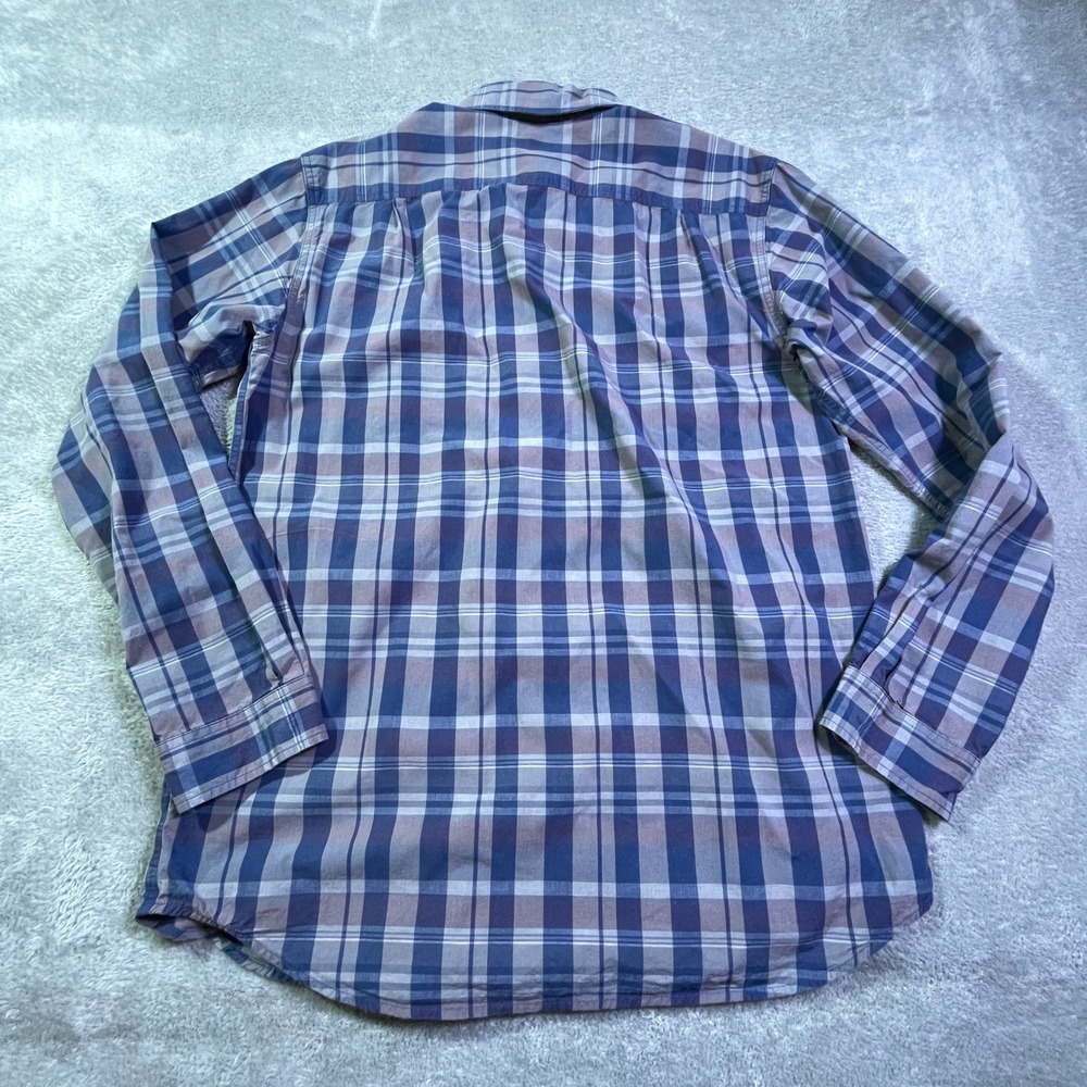 Carhartt Men's Relaxed Fit Tall Long Sleeve Plaid Button Up Shirt‎ L - Picture 8 of 14
